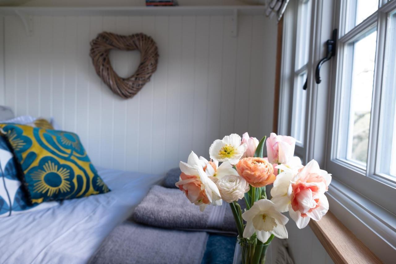 Luxury Shepherd'S Hut On Flower Farm With Outdoor Bath In Mid Cornwall トルーロー エクステリア 写真